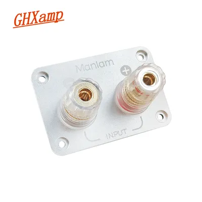 GHXAMP Audio Lautsprecher Binding Post 2-Weg Lautsprecher Verdrahtung Terminal Board Kristall Kupfer Image