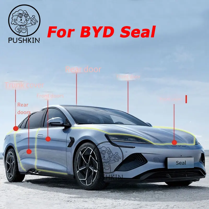 Für BYD SEAL ev 2023 2024 2025 Auto Dichtung Streifen Tür Motor Schalldämmung Staubdicht Gummi Streifen Innen Zubehör