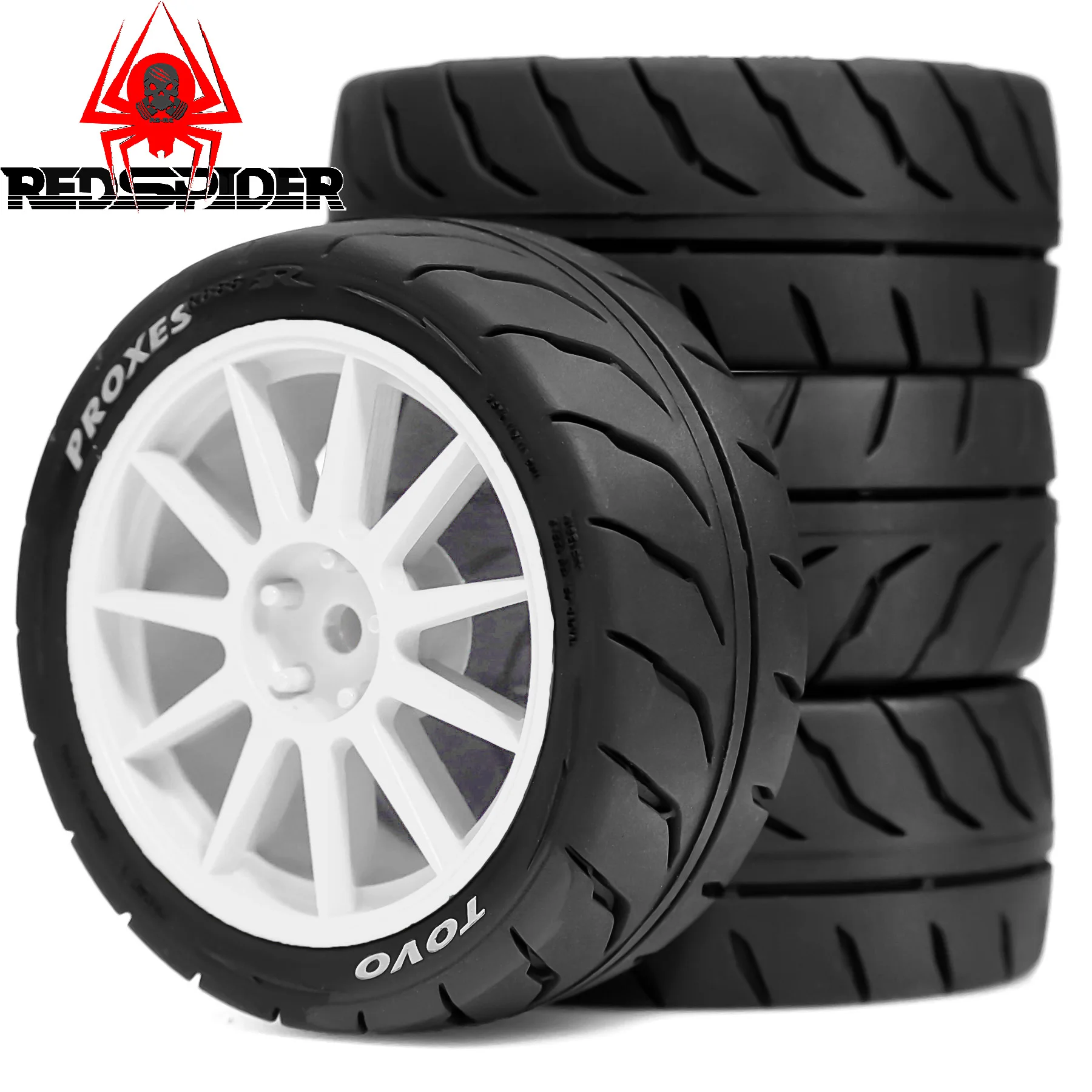 68MM 1/10 On Road Reifen 12mm Sechskanträder Felgen für Tamiya TT01 TT02 XV01 TA06 PTG2 HPI KYOSHO HSP 1/10 RC On-Road Auto 4PCS