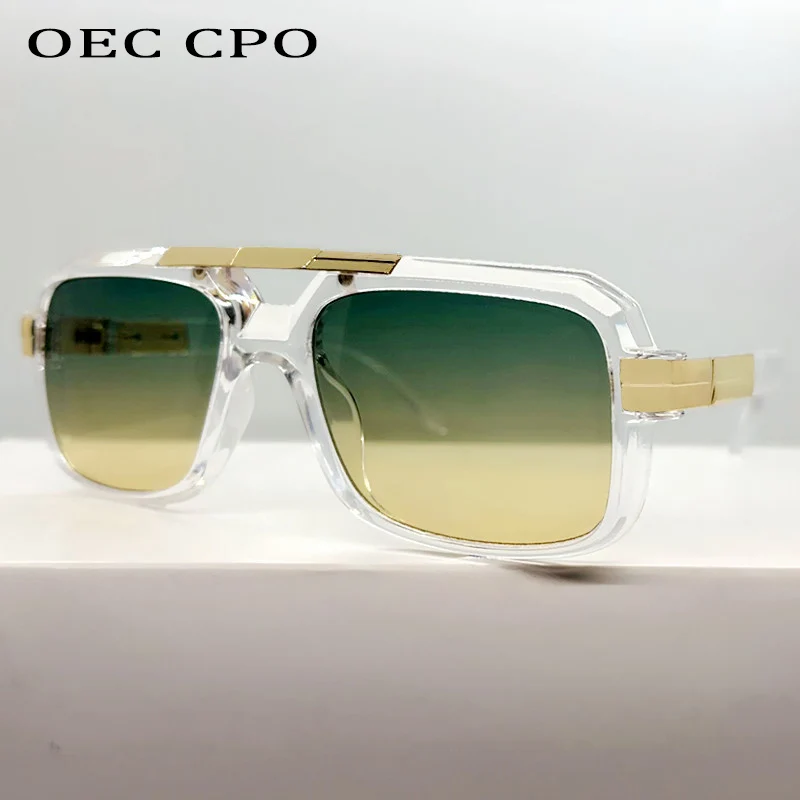 Übergroße Punk-Quadrat-Sonnenbrille, Luxusmarke, großer Rahmen, Unisex-Sonnenbrille, Sonnenbrille, Brillen für Männer und Frauen Image