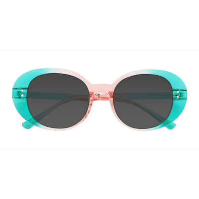 Unisex s horn Rainbow Green Plastic Prescription sunglasses - Eyebuydirect s Bold Heart