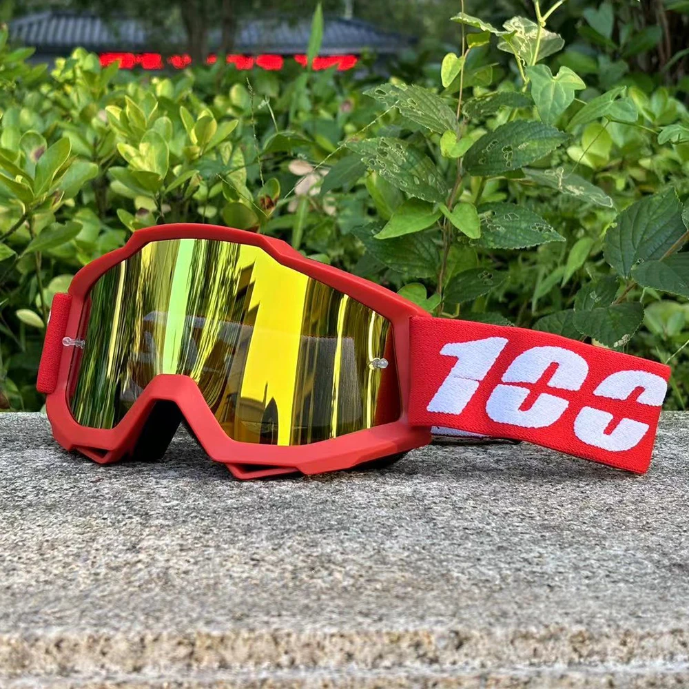 100 Motocross-Brillen, Motorrad-Sonnenbrillen, Herren, MTB, ATV, Maske, winddichter Schutz, Skifahren, Radfahren, Rennen, Offroad-Brillen Image