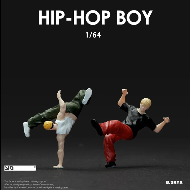 Kicarmod Limited Edition Hip-Hop-Junge im Maßstab 1:64, exquisite Figur für Fans im Maßstab, Druckguss-Modellauto Image