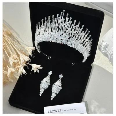 Big Queen Crowns For Wedding Headdress Crystal Zircon Bridal Tiara Crown For Pageant Women Diadem Bride Hair Jewelry Headpieces