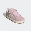 Klettschuh ADIDAS SPORTSWEAR "GRAND COURT 00S KIDS", Gr. 32, pink (clear pink, sanftes weiß, gum10), Leder, Textil, sportlich, Schuhe, Design auf den Spuren des adidas Superstar