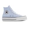 Sneaker CONVERSE "CHUCK TAYLOR ALL STAR LIFT PLATFORM", Gr. 37,5, blau supermoon, natural ivory, Leder, sportlich, Schuhe