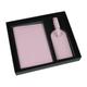 XXCLW Travel Pair Minimalist Travel Ticket Holder Multifunctional Pu Leather Passport Holder Luggage Tag Gift Box Sets(Pink)