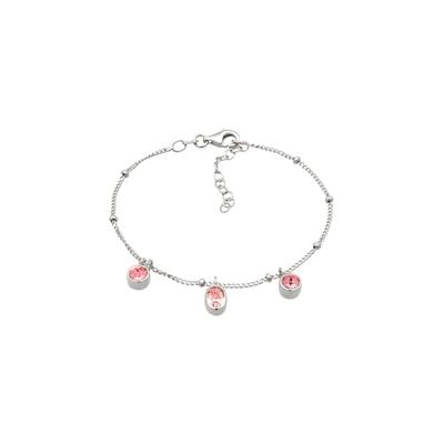 Elli Armband mit Glas Kristalle Rosa 925 Sterling Silber silberfarben Damen Image