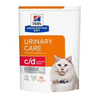 Hill's Prescription Diet c/d Multicare Stress Trockenfutter für Katzen mit Huhn 8 kg Beute Futter Image