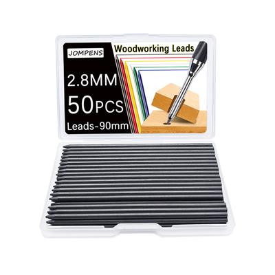 TEMU 2.8mm 50 Large Capacity Replaceable Lead Core, 3 Color 2b Woodworking Automatic Pencil Accessories, Deep Hole Marking, Architectural Drawing Pen Replacement Core, Lcommo Image