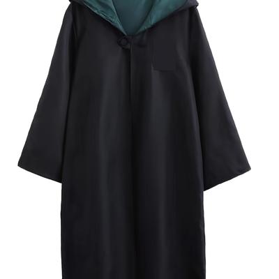 TEMU 1pc Halloween Costume Hooded Cape Robe Cloak Vampire Wizard Demon Hooded Cape Medieval Costume For Adults Image