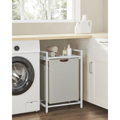 TEMU Laundry Basket, Laundry Collector With Shelf, Laundry Box, Laundry Bag Made Of Oxford Fabric, Removable, Metal Frame, 65l, 50x33x72 Cm, Laundry Baskets Image
