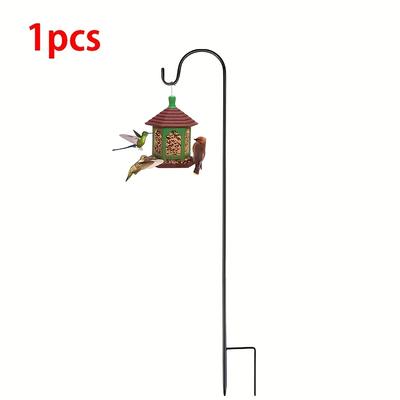 TEMU A Shepherd Hook Bracket For Bird Feeders, Garden Flagpoles, Lanterns, Flower Pots Image