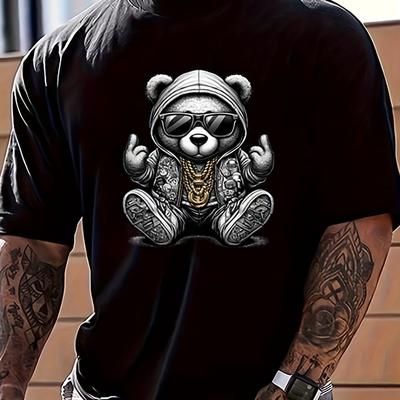 TEMU Graphic T-shirt - Men's T-shirt - Pure Cotton - Comfortable & Breathable Fabric - Short Sleeve T-shirt Image
