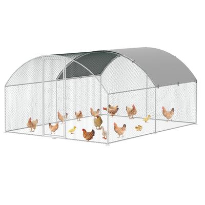 TEMU Chicken Coop 3x4x2m Weatherproof Chicken Coop With Galvanized And Pe Roof – Large Poultry Cage For Chickens, Ducks, And Rabbits – Secure And Comfortable Animal Enclosure Image