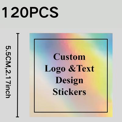 TEMU 2.17-inch Square Holographic Instagram Vinyl Printing Stickers, Personalized Ig Stickers, Social Media Stickers, Metal Texture Stickers, Corporate Product Logos Image