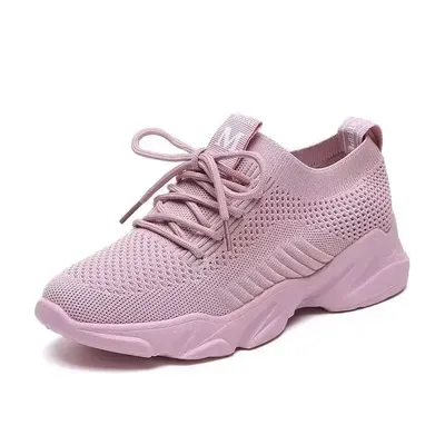 2025 casual sports shoes women's fashion trend running shoes soft-soled mother shoes mesh breathable