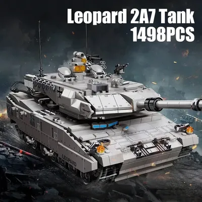 1498PCS Military Serie 2A7 Tank Bausteine Spielzeug Sets Krieg Wagen Rotierenden Revolver Montage Image