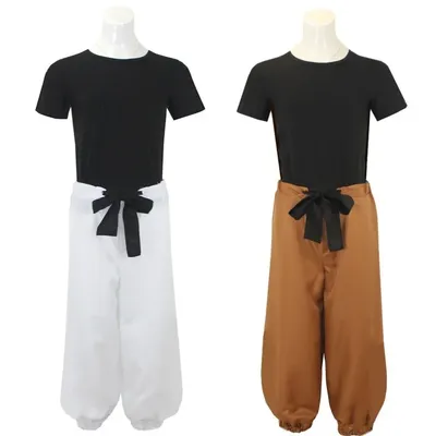 Anime jujutsu jjk cosplay fushiguro toji satoru gojo cosplay kostüm perücke t-shirt hose halloween Image