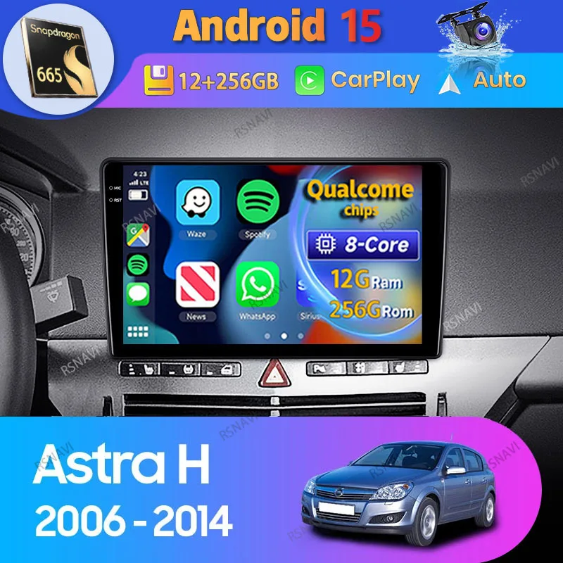 Android 15 Carplay Auto Für Opel Astra H 2006 2007 2008-2014 Auto Radio GPS Navigation Video Player 2 Din stereo DVD Multimedia