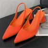Eilyken Frühling Elegante Spitz Platz Low Heels Frauen Sandalen Pumps Bankett Party Schuhe Große