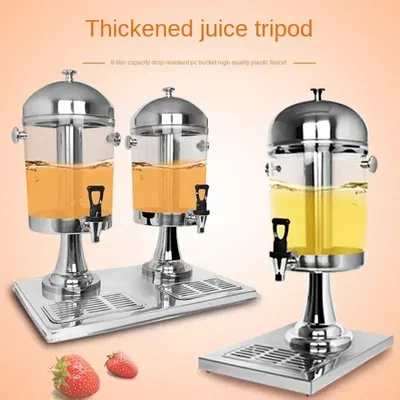 Stainless Steel Single and Double Head Juicer Machine, Self-Serve Commercial Slush Machines for Cold