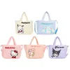 Ins Neue Sanrio My Melody Kuromi Casual Tote Bag Clutch Bag Cartoon Cute Hello Kitty Große Kapazität