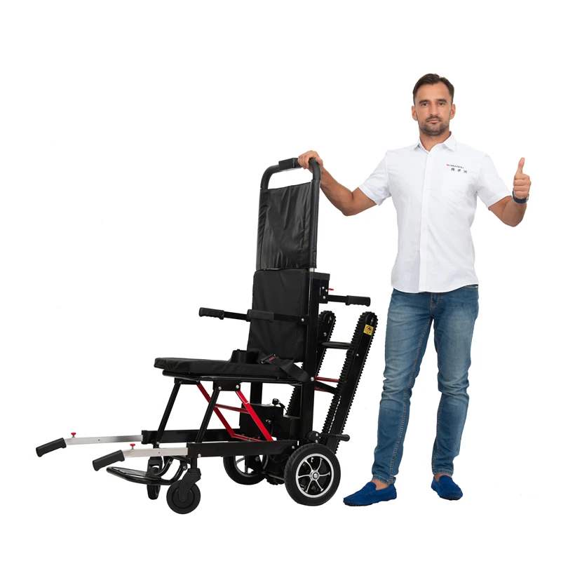 10-Zoll-Elektrorollstuhl Treppensteigerrollstuhl Günstiger Preis Behinderter zusammenklappbarer Elektrorollstuhl Image