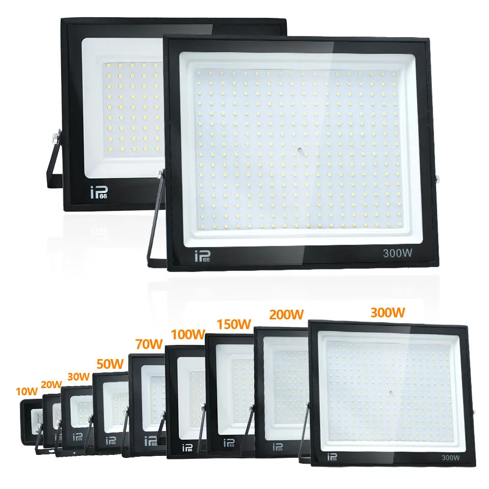 LED Flutlicht Strahler AC110/220V 20W-300W IP66 Wasserdichte LED Schwarz Shell Garten Straße Tor Wand LED Beleuchtung Außerhalb LED