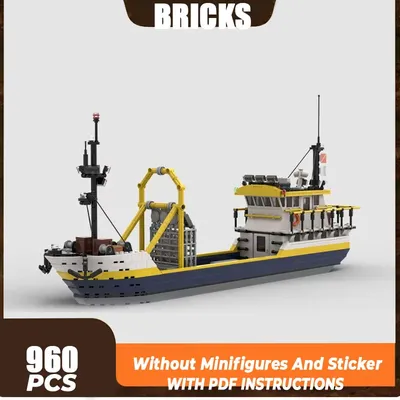 Moc Gebäude Ziegel Schiff Serie Modell Schalentiere Fischerboot Technologie Modulare Blöcke Geschenke Spielzeug Für Kinder DIY Sets Montage Image