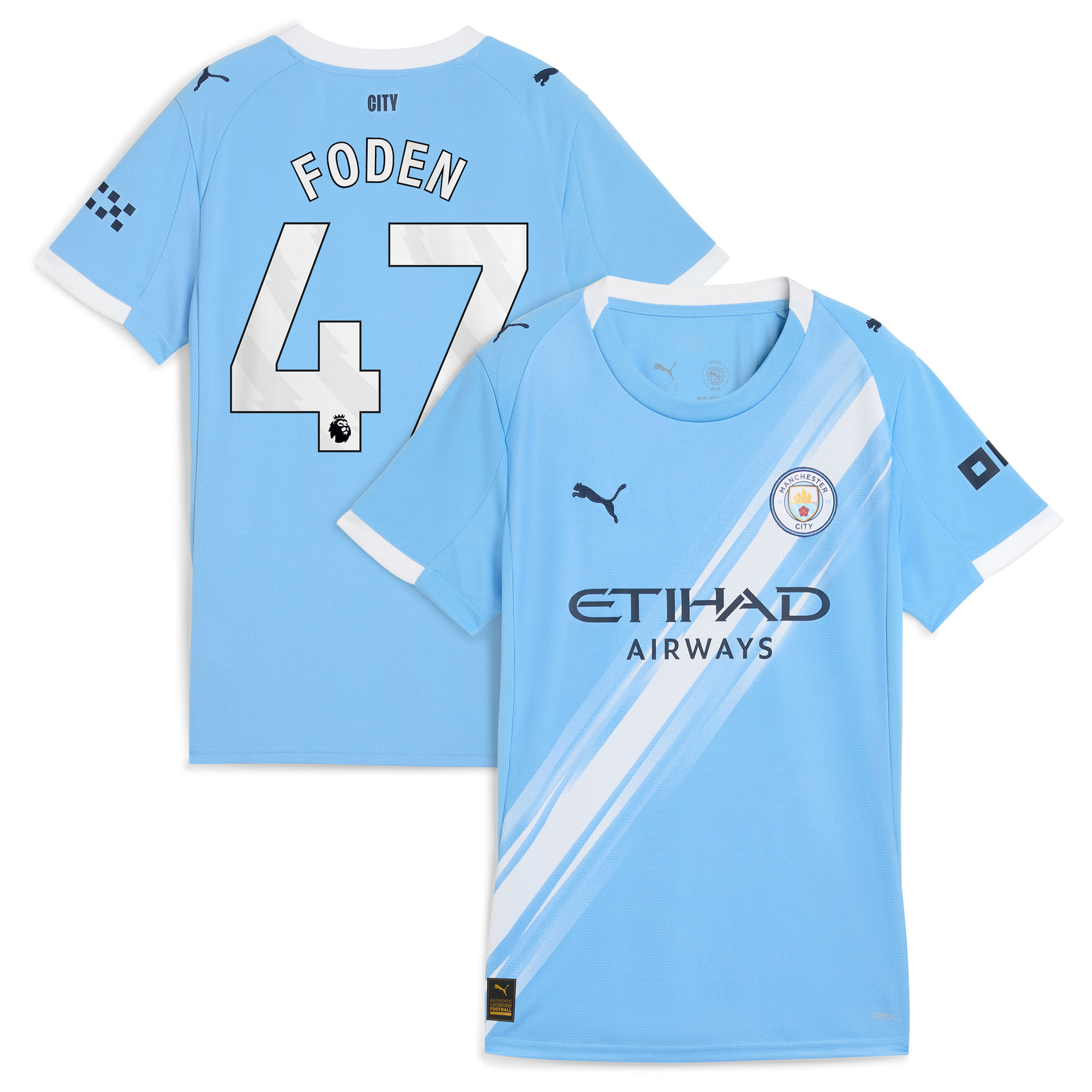 Manchester City PUMA Heimtrikot 2025-26 - Damen mit Aufdruck Foden 47 Image