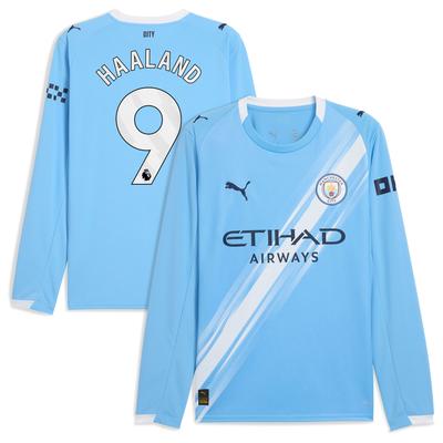 Manchester City PUMA Heimtrikot 2025-26 - Langarm mit Aufdruck Haaland 9 Image