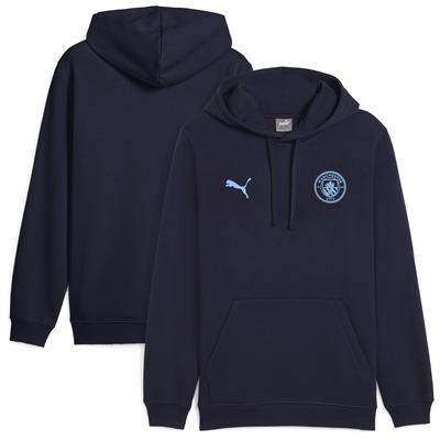 Manchester City Puma FtblEssentials Hoodie FL – Marineblau Image