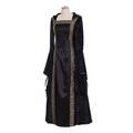 Vintage Mittelalter Renaissance Knöchellanges Kleid Wikinger Outlander Damen Halloween LARP Festival Kostüm