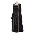 Vintage Mittelalter Renaissance Knöchellanges Kleid Wikinger Outlander Damen Halloween LARP Festival Kostüm