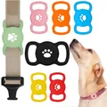 Porta collare per cani Airtag, [1 confezione] Porta Airtag, etichetta protettiva Apple Air per tutto il corpo rivestita in silicone per animali domestici - Si adatta a tutte le larghezza