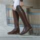 Per donna Stivali Stivali da biker Stivali a Gamba Larga Stivali da Equitazione All'aperto Quotidiano Blocco di colori Stivali al Ginocchio Tacco grosso Punta a Punta Elegante Minimalismo PU Mocassino