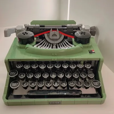 Ideas Typewriter Building Blocks Set for Adults Collectible Retro Display Model Toys Unique Children