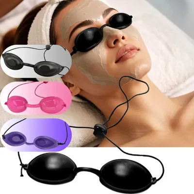 Flexible Uv Eye Protection Indoor & Outdoor Sunbed Tanning Goggles Adjustable Beach Sunbathing