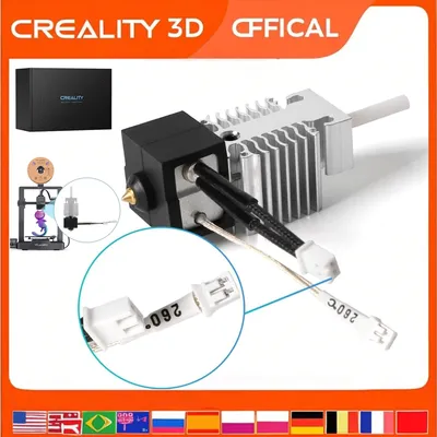 Creality Official Ender 3 V3 SE Extruder Hot End Kit 260℃ High-Temperature Resistance with Silicone