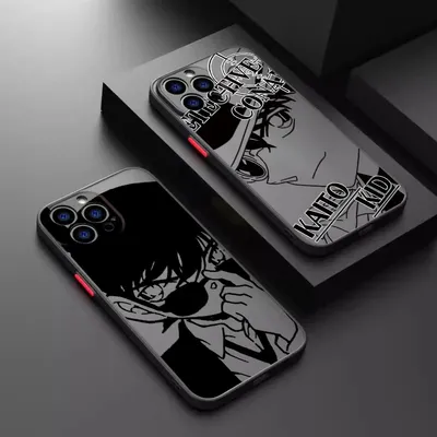 Anime D-Detective C-Conan Boy Frosted Translucent For Apple iPhone 15 14 13 12 11 XS XR X 8 7 SE Pro