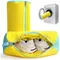 Durable Shoe Washing Machine Bag for All Shoe Types-Yellow with Blue Zipper,Ideal for Sneakers and