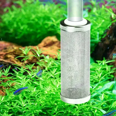 Fish Tank Filter Stainless Steel Inlet Case Mesh Shrimp Nets Special Cylinder Filters Inflow Inlet