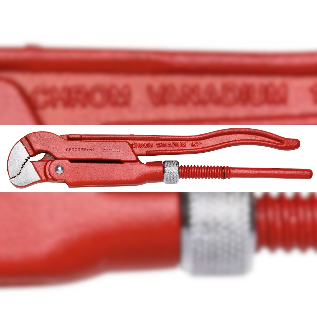 GEDORE red Rohrzange S-Maul f.D.1 Zoll L.325mm, R27140010 Image