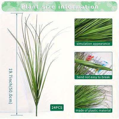 TEMU 24pcs Artificial Greenery - Shrubs, Wheatgrass, And Tall Grasses For Indoor/outdoor Decor, Housewarming, Christmas, Easter, Valentine's, Day, Graduation - No Container Included, Greenery Deco Image