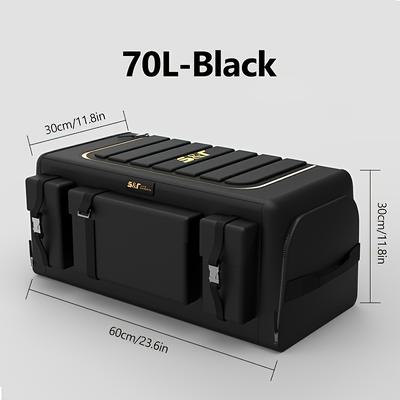 TEMU 70l Large Capacity, Oxford Fabric, Foldable Trunk Organizer For Cars, Suvs, And Trucks - Ideal Gift For Camping And , Trunk Storage|compact Storage| Fabric Image