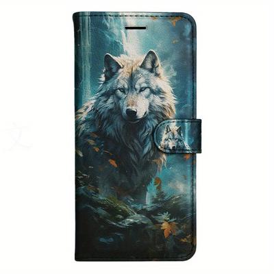 TEMU White Gray Wolf Pu Magnetic Flip Wallet Case With Card Holder Stand For Oneplus Nord Ace N100 N10 9 Ce N200 2 10 N20 2t 10t 11 3 N30 12 12r Lite Pro Image