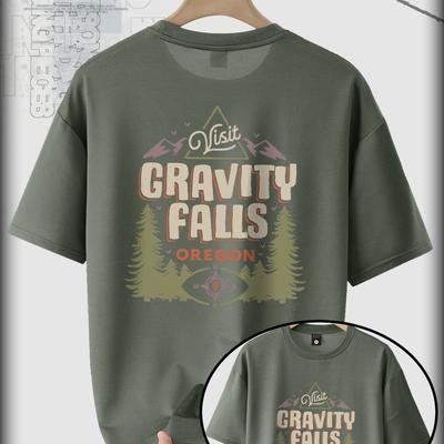 TEMU Lightweight Design] Men's Graphic Tee - Casual Loose Fit Round Neck T-shirt, Short Sleeve, Black With Print, Gift For Men Image