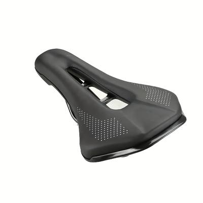 TEMU Road Bike Seat - Perforated , Lightweight Unisex Adult Bicycle Seat For Mountain & Road Biking, Sleek Bicycle | Cutout , Mountain Bike Gear Image