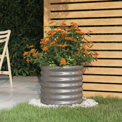 TEMU Garden Planter Powder-coated Steel 40x40x36 Cm Grey Image